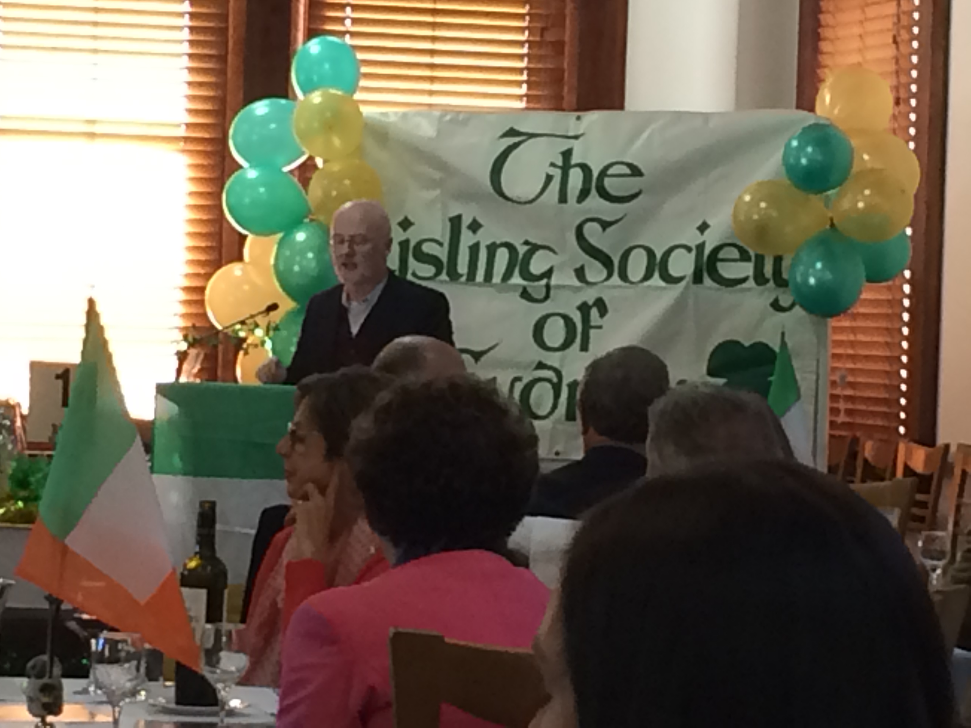 Ambassador Noel White addresses Aisling Society